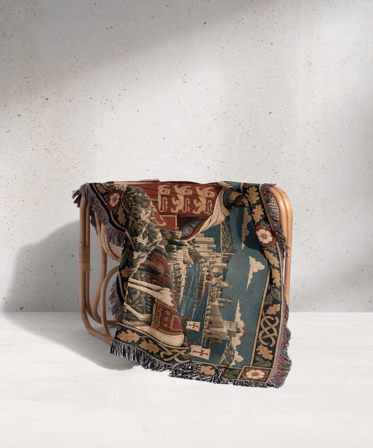 CalmNestStyle Richard the Lionheart at Acre jacquard woven blanket