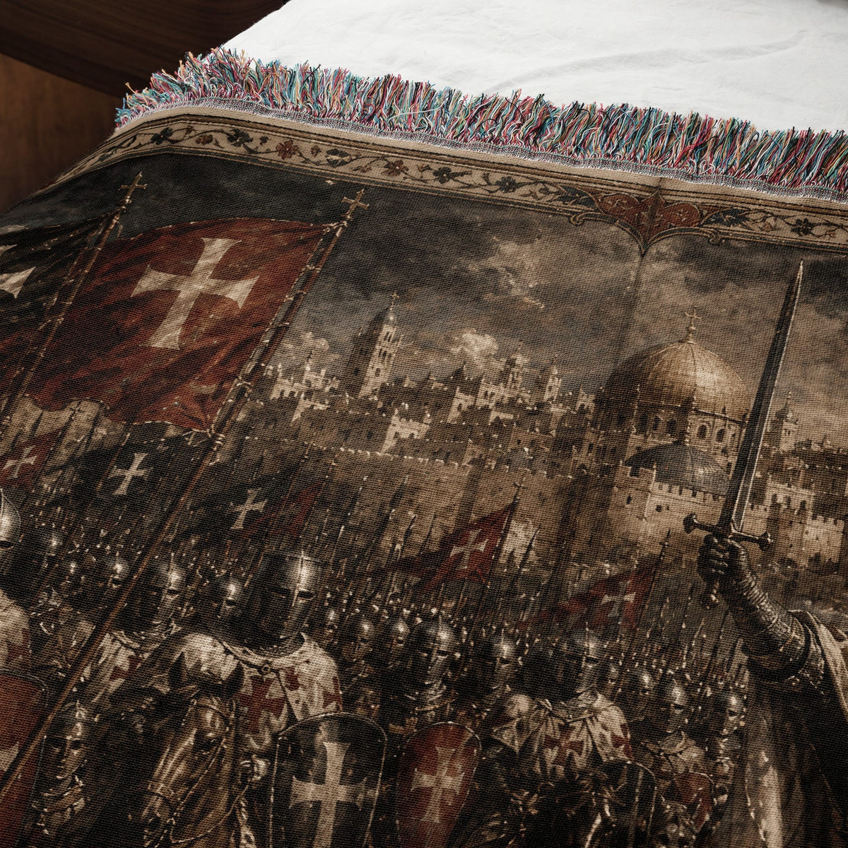 CalmNestStyle Baldwin IV Rides with His Army jacquard woven blanket
