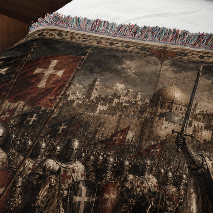 CalmNestStyle Baldwin IV Rides with His Army jacquard woven blanket