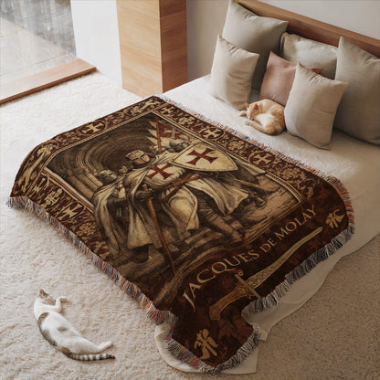 Jacques de Molay Knight Templar Themed Blanket