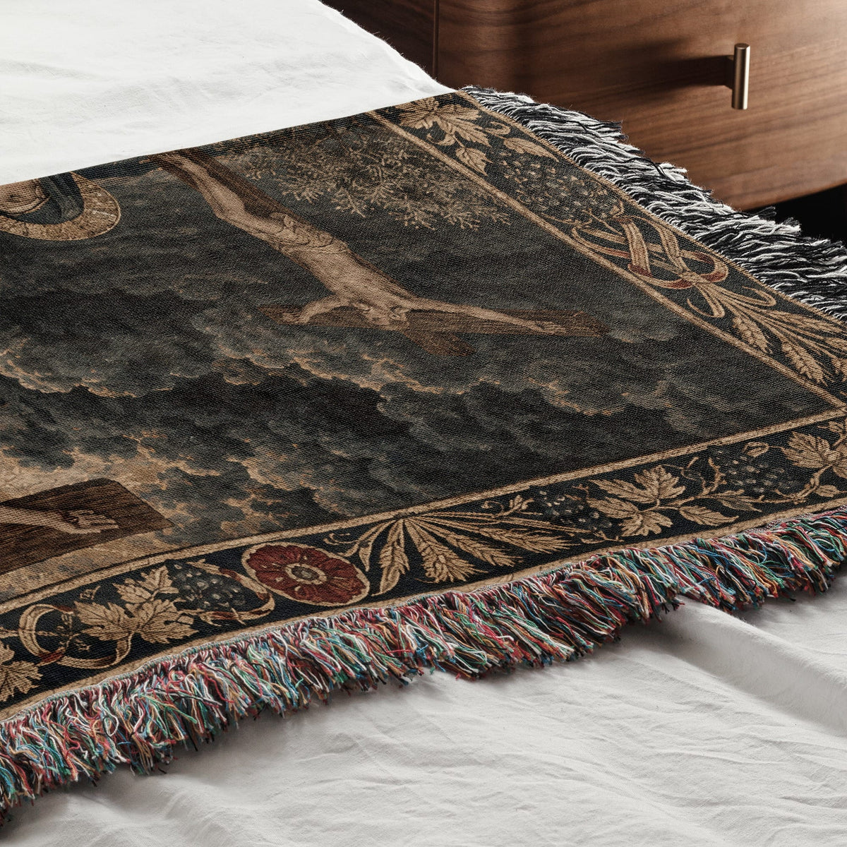 CalmNestStyle Crucifixion at Calvary jacquard woven blanket