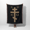Sacred Victory Orthodox Cross Woven Faith Blanket