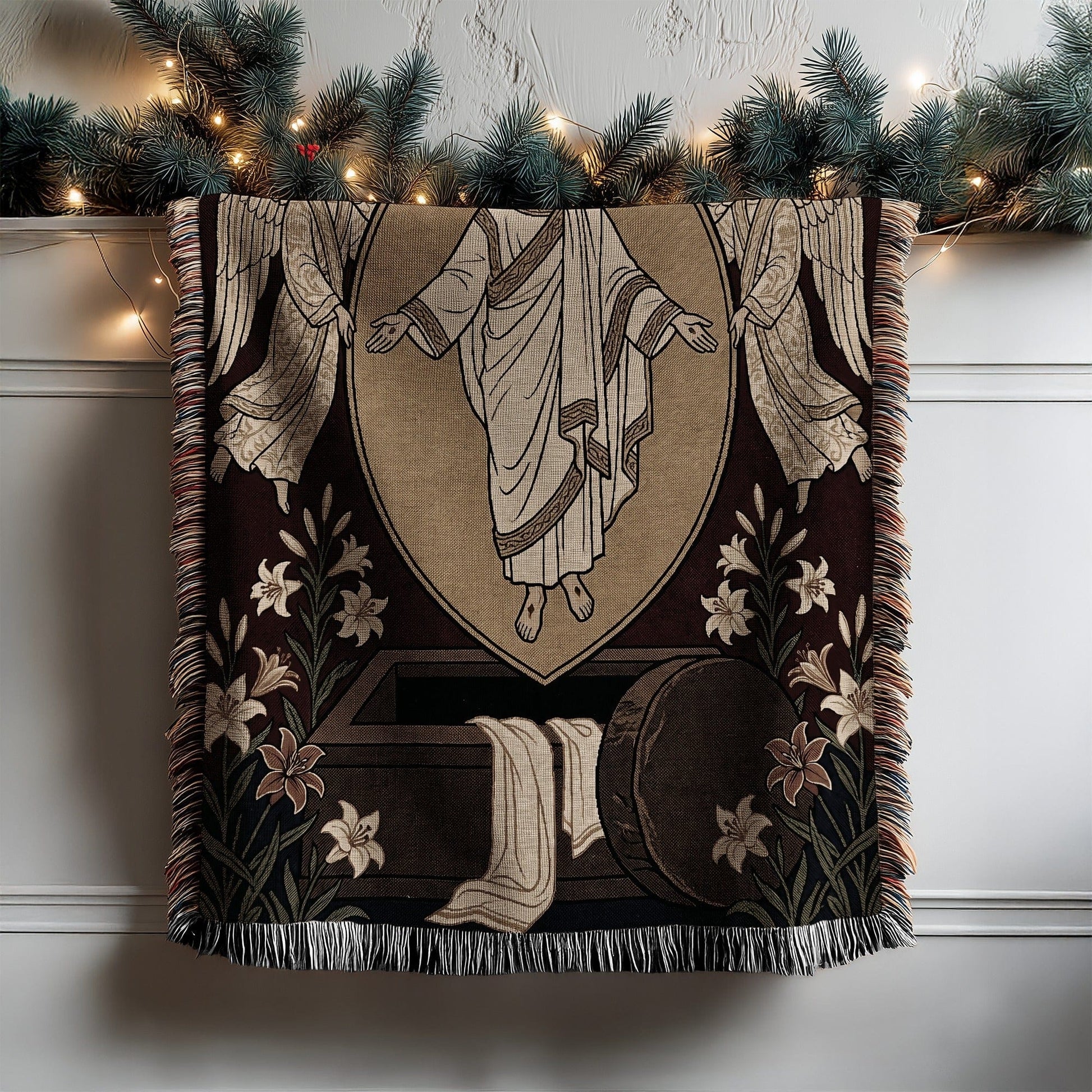 Religious Resurrection Design Decorative Blanket