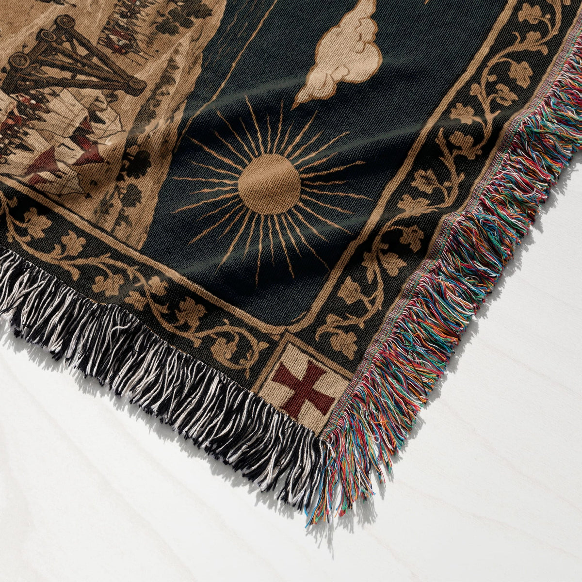 CalmNestStyle Crusader Harbor Siege I Camp Before the Walls jacquard woven blanket