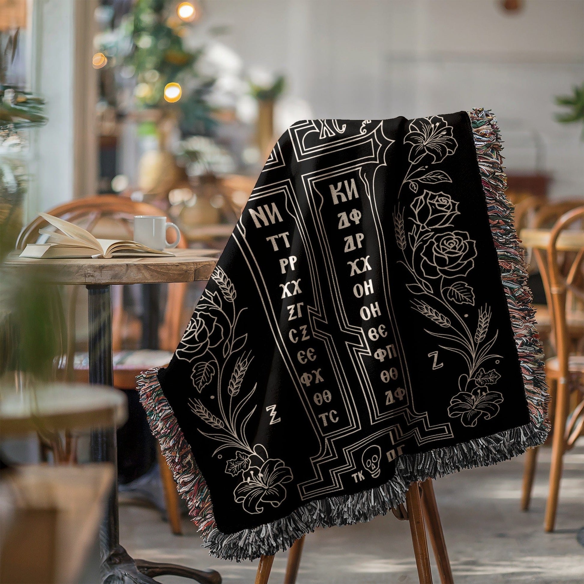 Black and Gold Decorative Throw Blanket for Your Home