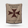 Maltese Cross Faith Service Honor Woven Blanket