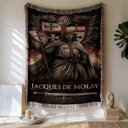 Jacques De Molay Templar Knight Tapestry Wall Art