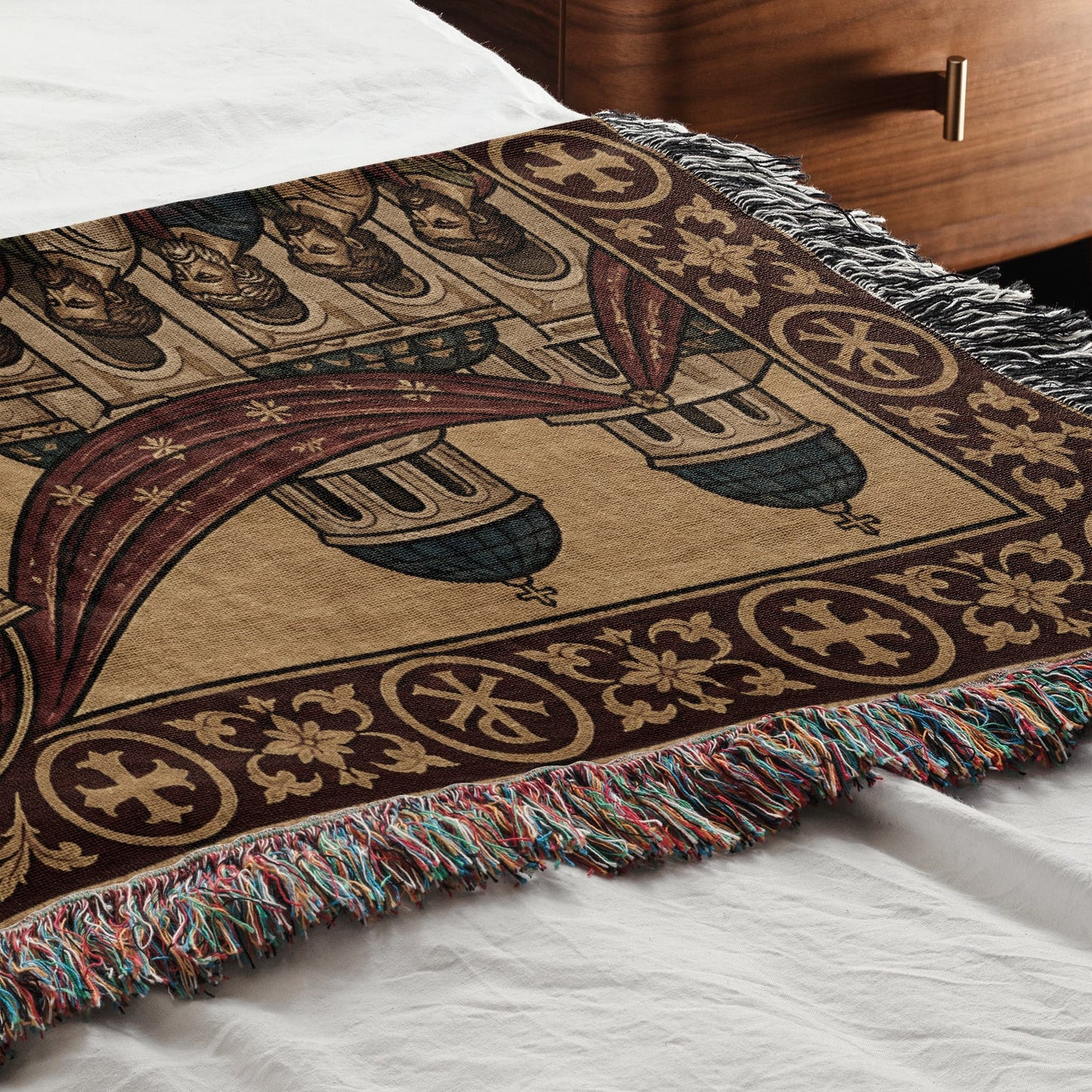 MyDesigns Personalized Byzantine Horizontal Tapestry - Communion Apostles jacquard woven blanket