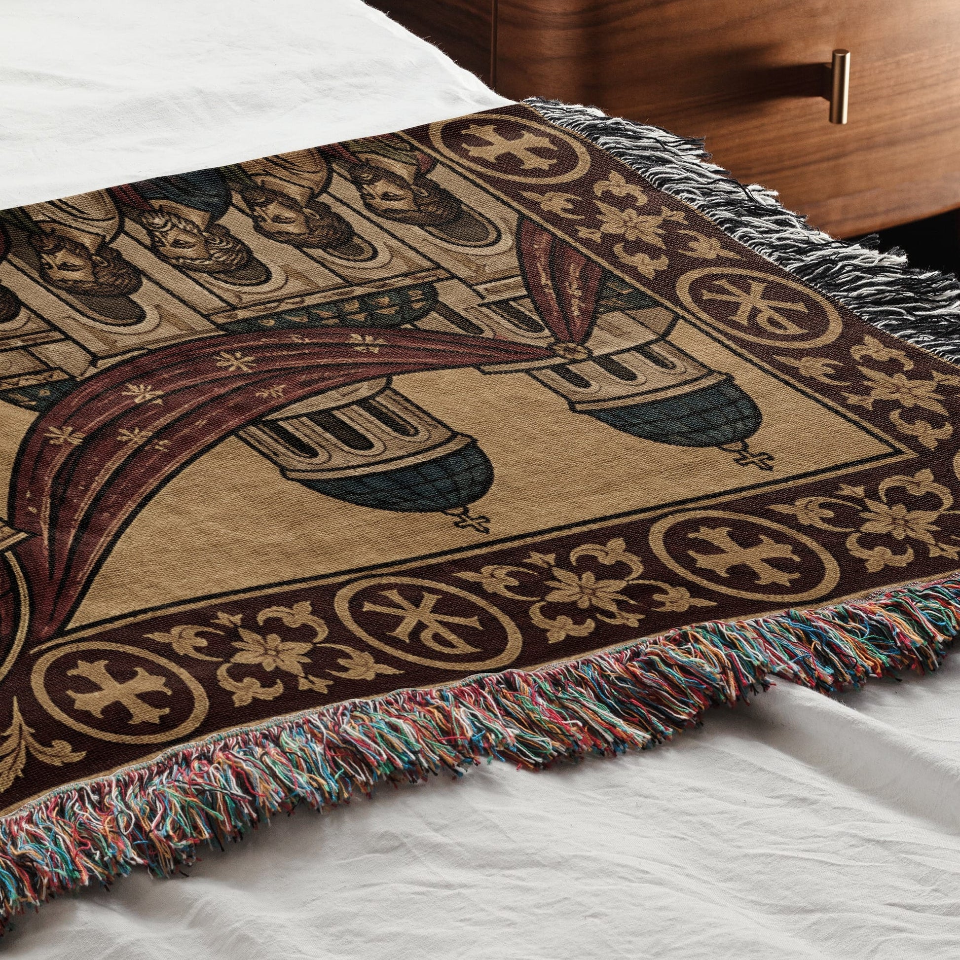 MyDesigns Personalized Byzantine Horizontal Tapestry - Communion Apostles jacquard woven blanket