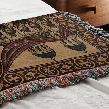 MyDesigns Personalized Byzantine Horizontal Tapestry - Communion Apostles jacquard woven blanket