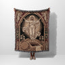 Glorious Christ Resurrection Angels Lilies Sacred Woven Blanket
