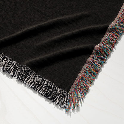 CalmNestStyle Maltese Cross Hospitaller Order Minimalist Woven Blanket jacquard woven blanket