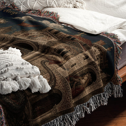 CalmNestStyle Saint George The Arched Icon jacquard woven blanket