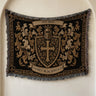Knight Helm Crest Woven Blanket I Name & Est. Date