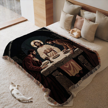 Last Supper Design Comfortable Bedspread Blanket