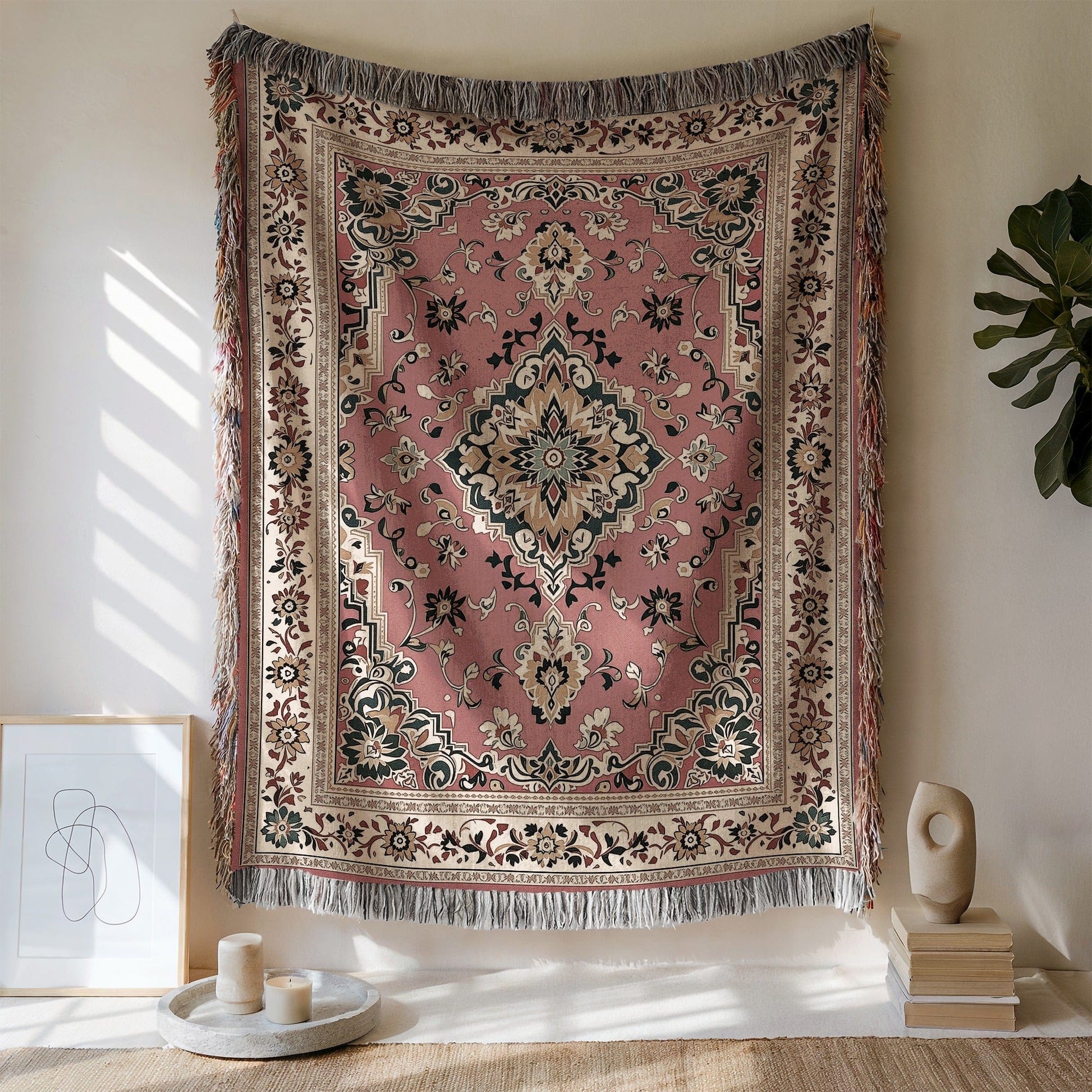 Elegant Vintage Inspired Multicolor Wall Tapestry