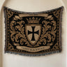 Crowned Templar Woven Blanket I Name & Est. Date
