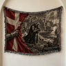 Hospitaller Knight Kneeling Before Malta Woven Blanket