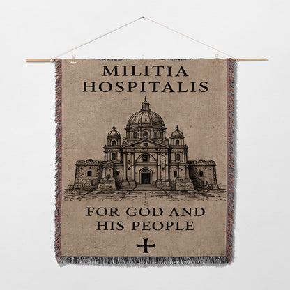 CalmNestStyle Militia Hospitalis For God and His People Woven Blanket jacquard woven blanket