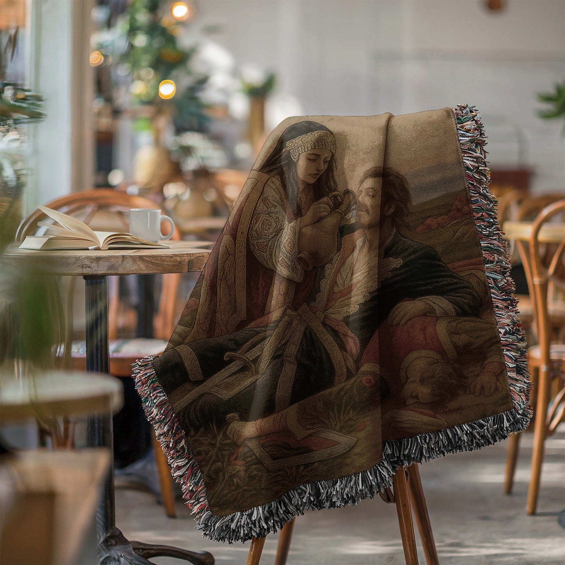 Luxurious Intricate Design Throw Blanket for Cozy Decor