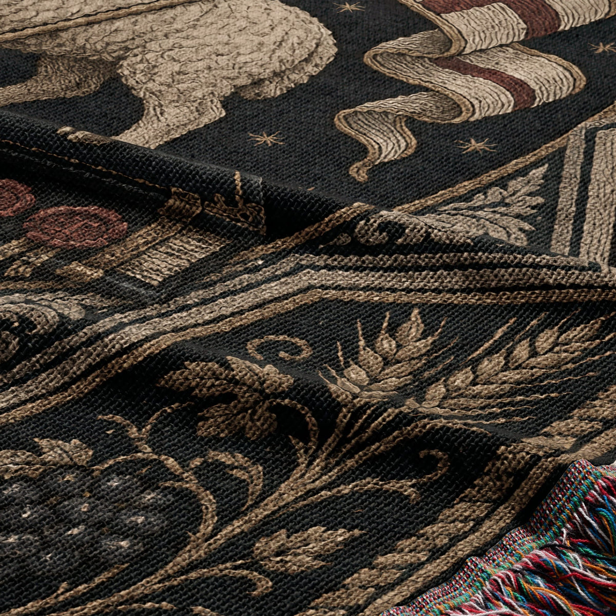 CalmNestStyle Divine Lamb Tapestry Woven Blanket jacquard woven blanket