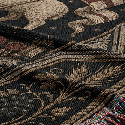 CalmNestStyle Divine Lamb Tapestry Woven Blanket jacquard woven blanket