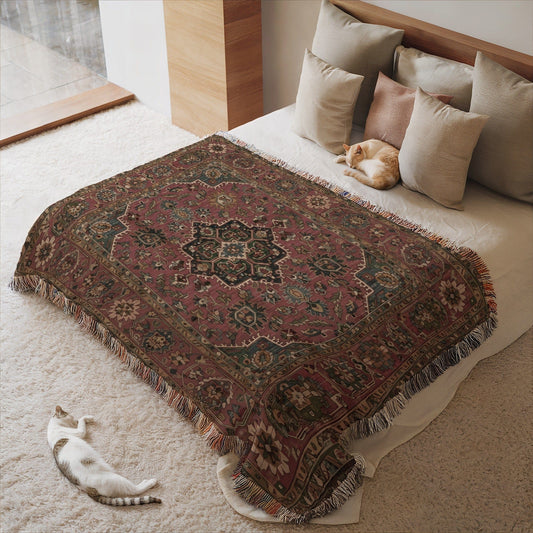Elegant Bohemian Style Floral Pattern Bedspread