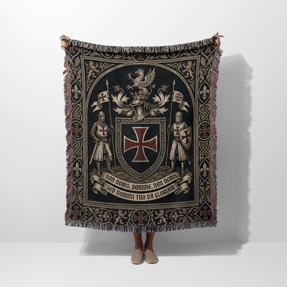 CalmNestStyle Templar Regalia Woven Blanket jacquard woven blanket