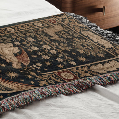 CalmNestStyle Saint George and Saint Michael jacquard woven blanket