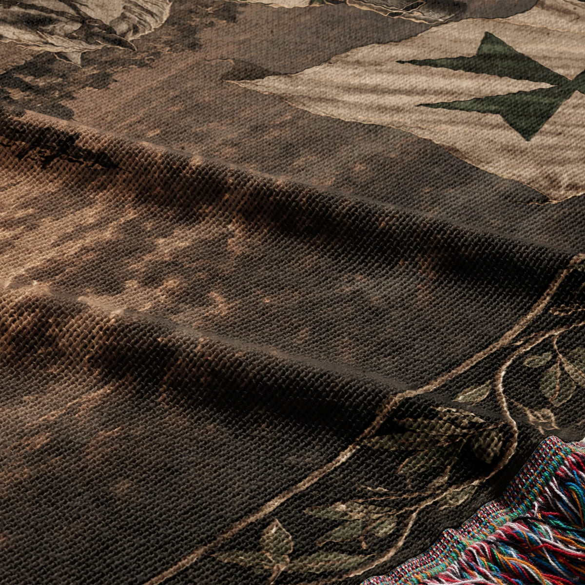 MyDesigns Saint Lazarus I Green Maltese Cross at Jerusalem jacquard woven blanket
