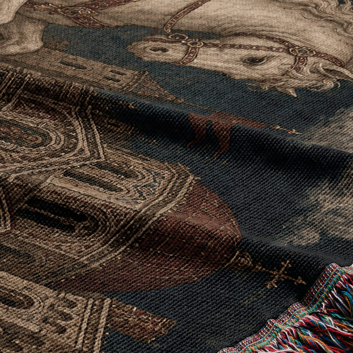 CalmNestStyle Saint George The Arched Icon jacquard woven blanket