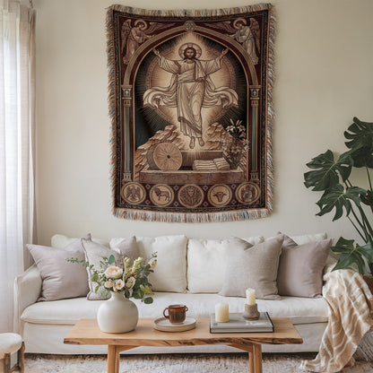 Intricately Designed Religious Tapestry Wall Art for Home