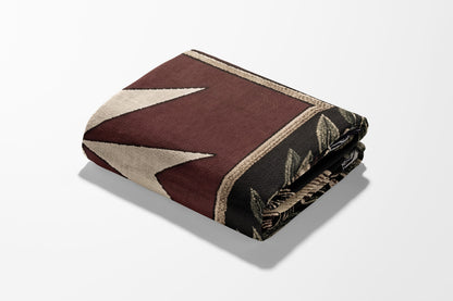 CalmNestStyle Order of Malta Heritage Crest Gold Woven Blanket jacquard woven blanket