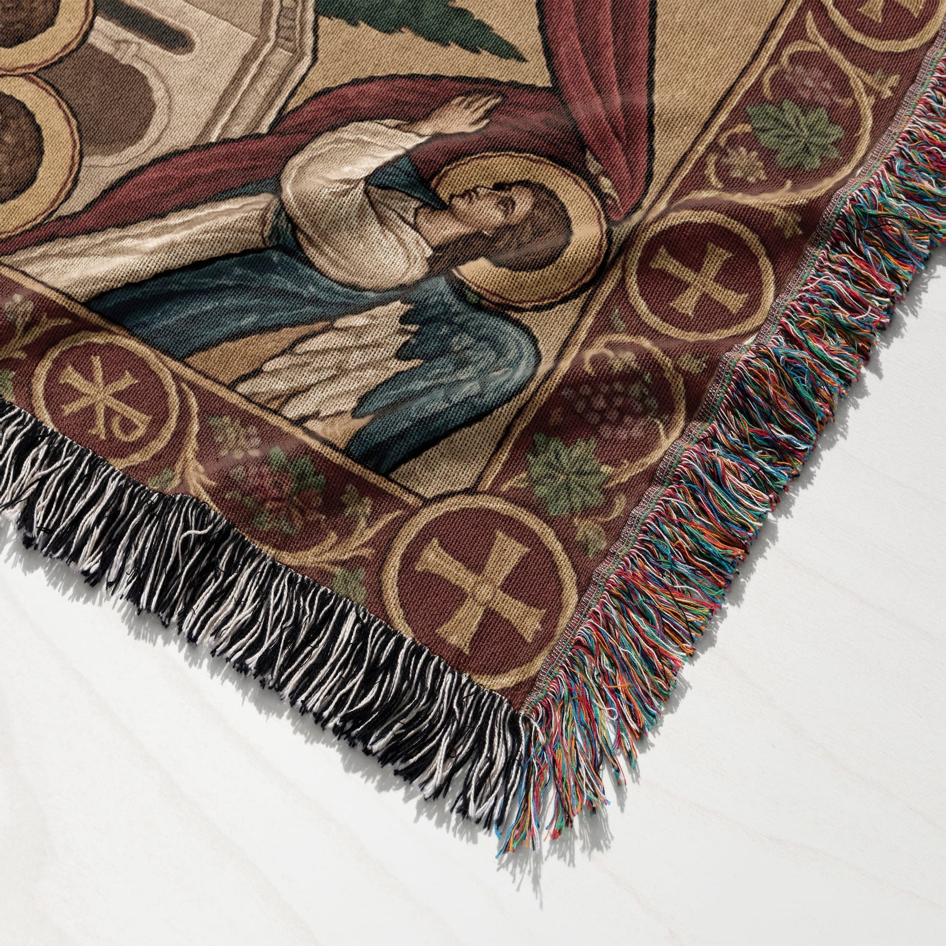 MyDesigns Personalized Orthodox Communion Tapestry - Byzantine Angels jacquard woven blanket