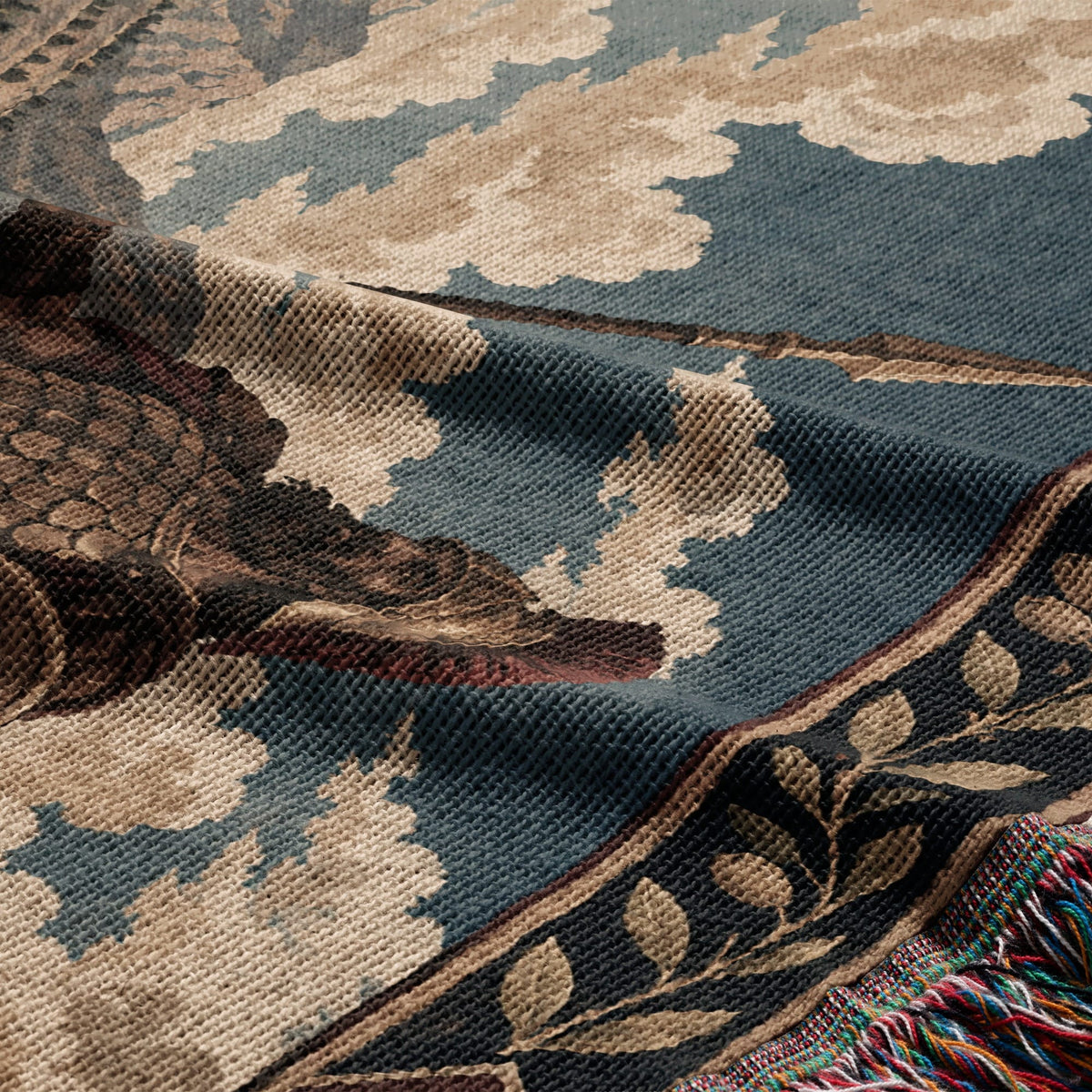 CalmNestStyle David and Goliath Shepherd with Sling jacquard woven blanket