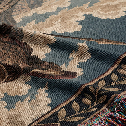 CalmNestStyle David and Goliath Shepherd with Sling jacquard woven blanket
