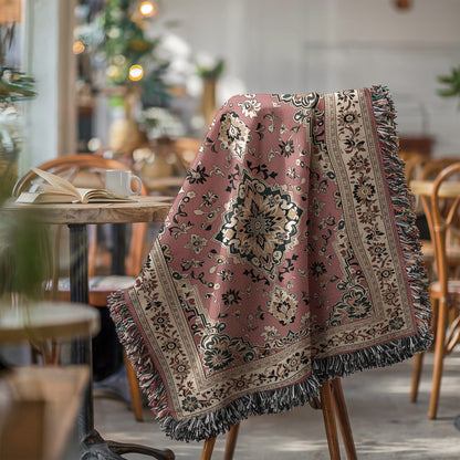 Intricately Designed Floral Tapestry Blanket for Home Decor
