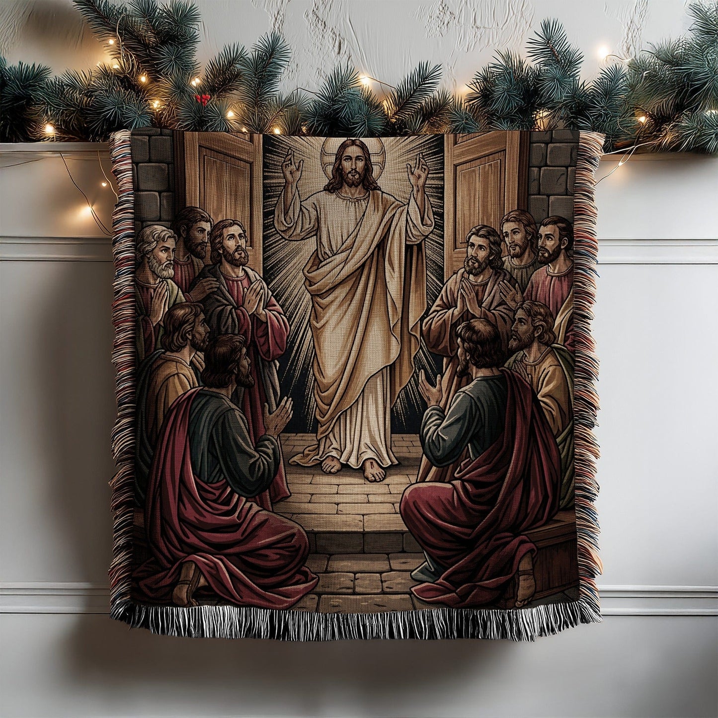 Jesus with Disciples Tapestry Picturing Sacred Moment