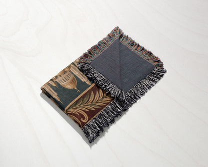 CalmNestStyle Saint Michael and His Knights jacquard woven blanket