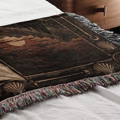 MyDesigns Knights Riding to the Cathedral jacquard woven blanket