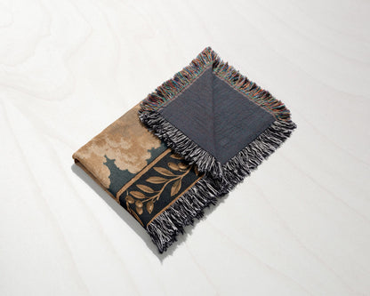 CalmNestStyle David and Goliath in the Valley of Elah jacquard woven blanket