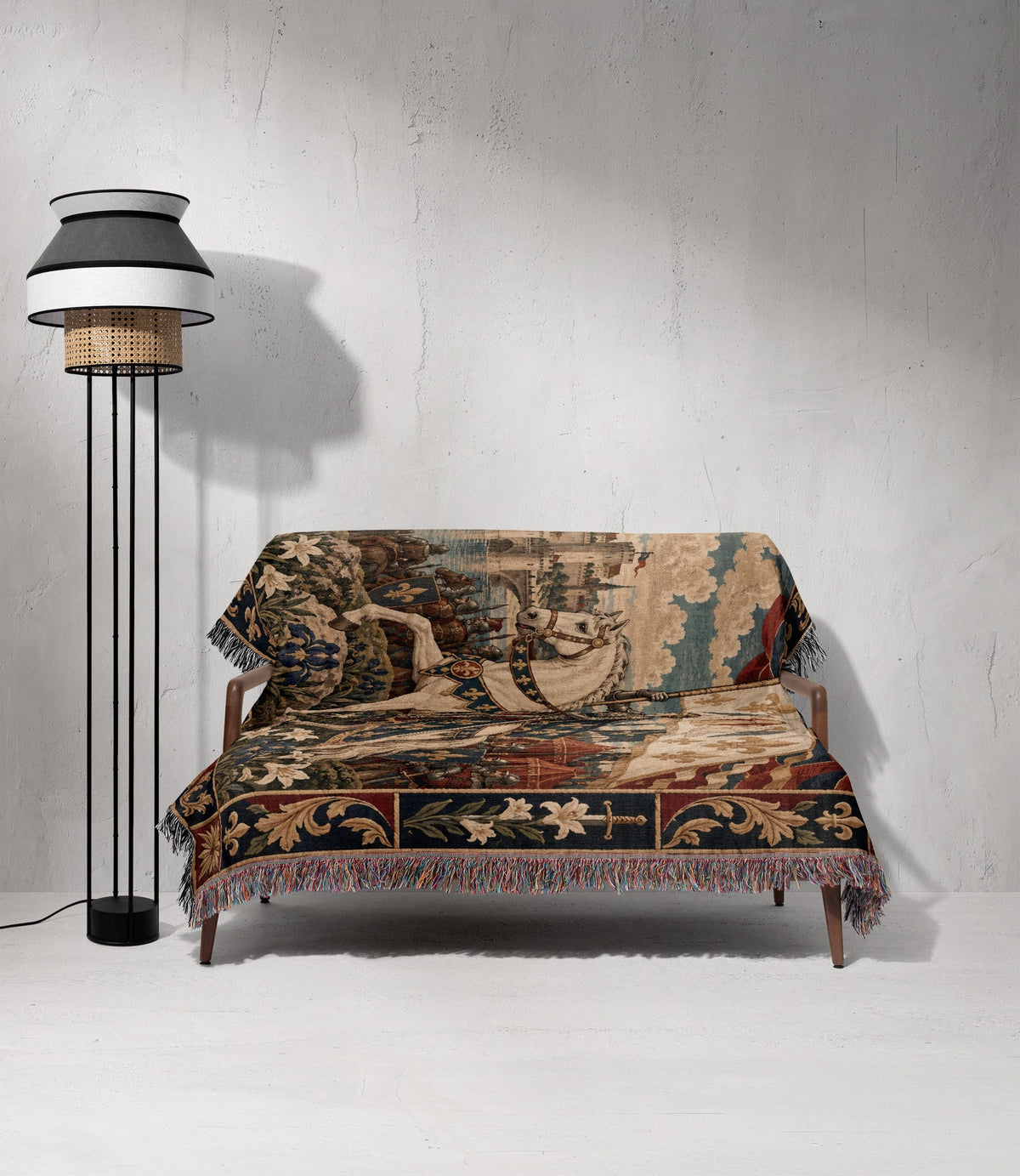 CalmNestStyle Joan of Arc at Orleans jacquard woven blanket