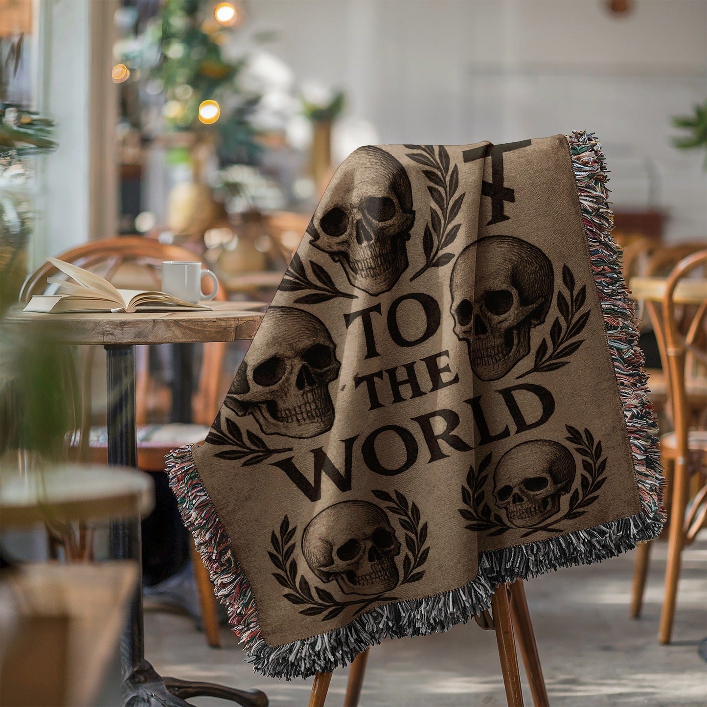 Skull Design To The World Blanket Product