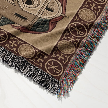 MyDesigns Orthodox Communion Horizontal Tapestry - Byzantine Mystical Supper jacquard woven blanket