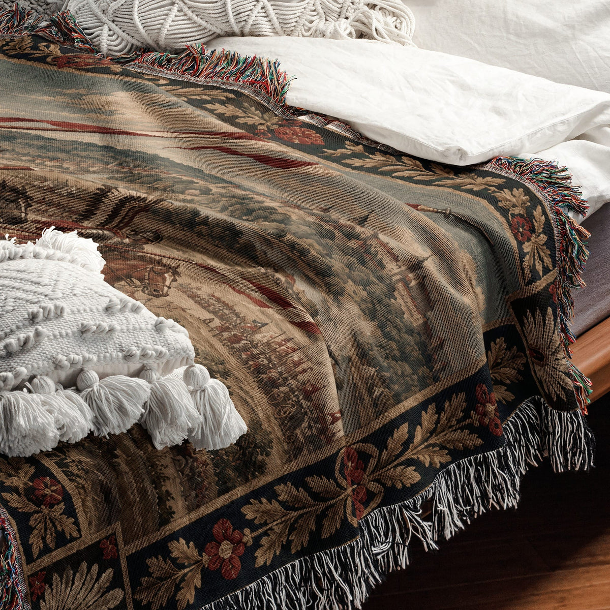 CalmNestStyle The Winged Hussars jacquard woven blanket