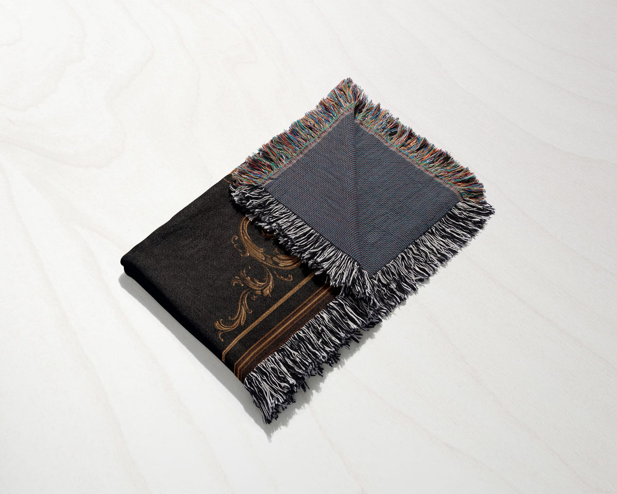 CalmNestStyle Christ Pantocrator jacquard woven blanket