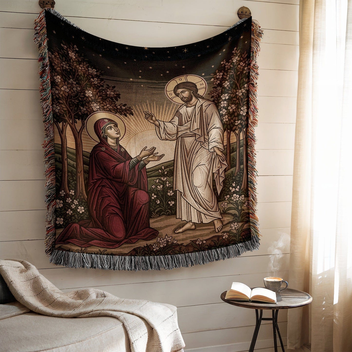 Resurrection Scene Religious Wall Hanging Tapestry Decor