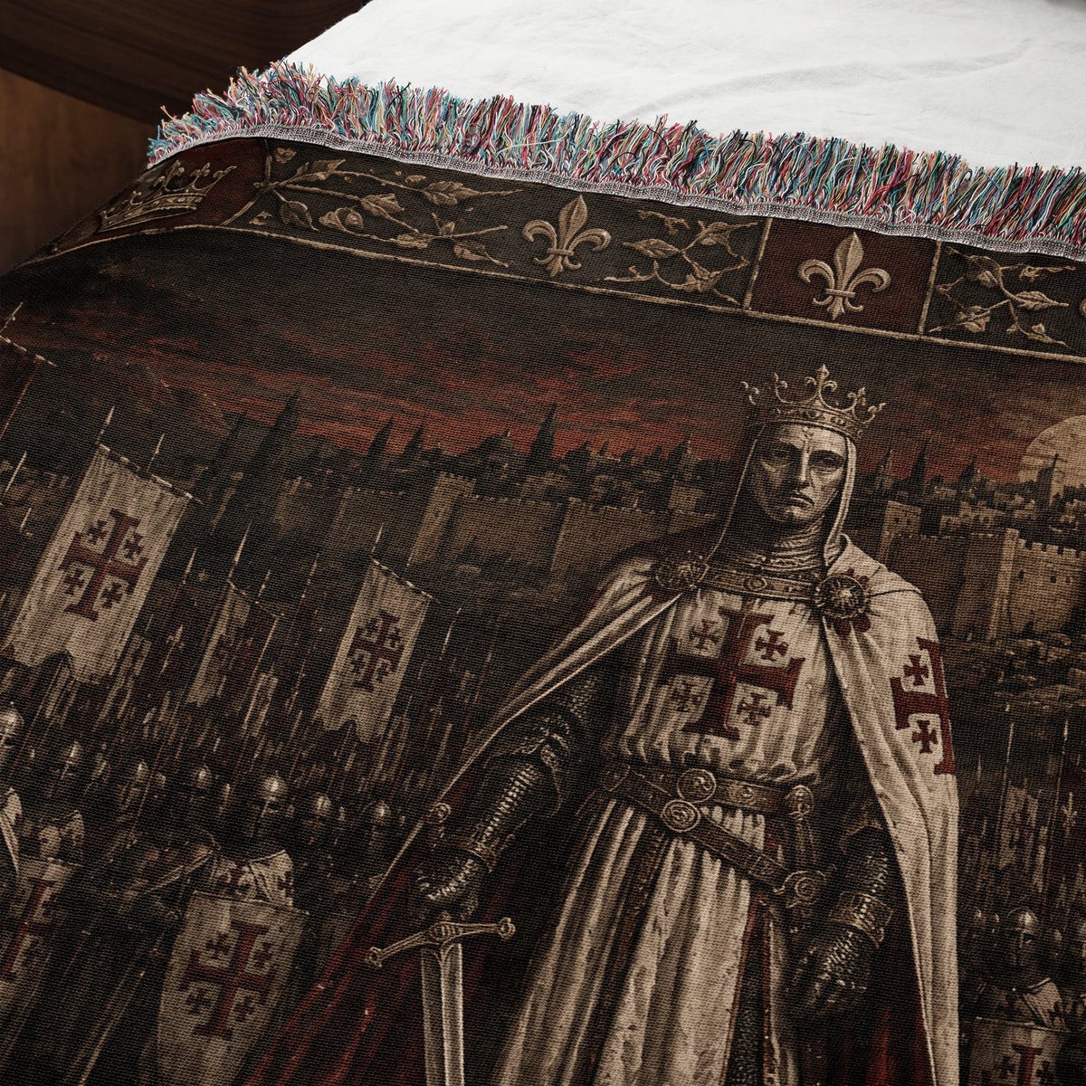 MyDesigns Baldwin IV I The King Before His Army jacquard woven blanket