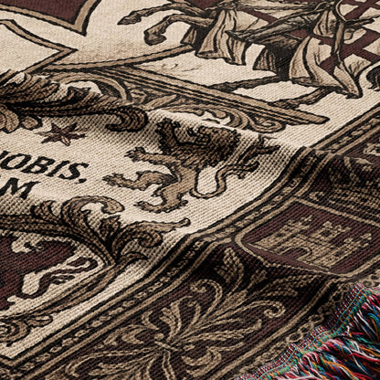 CalmNestStyle Templar Emblem Woven Blanket jacquard woven blanket