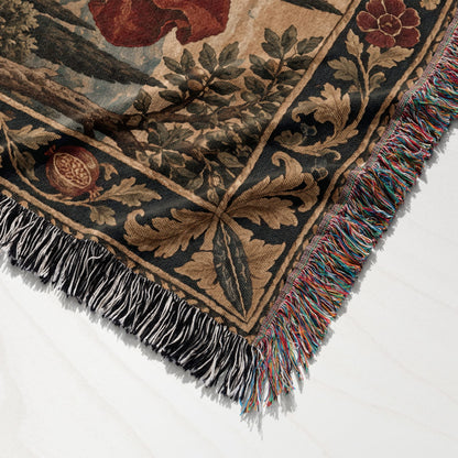 CalmNestStyle Saint George The White Horse jacquard woven blanket